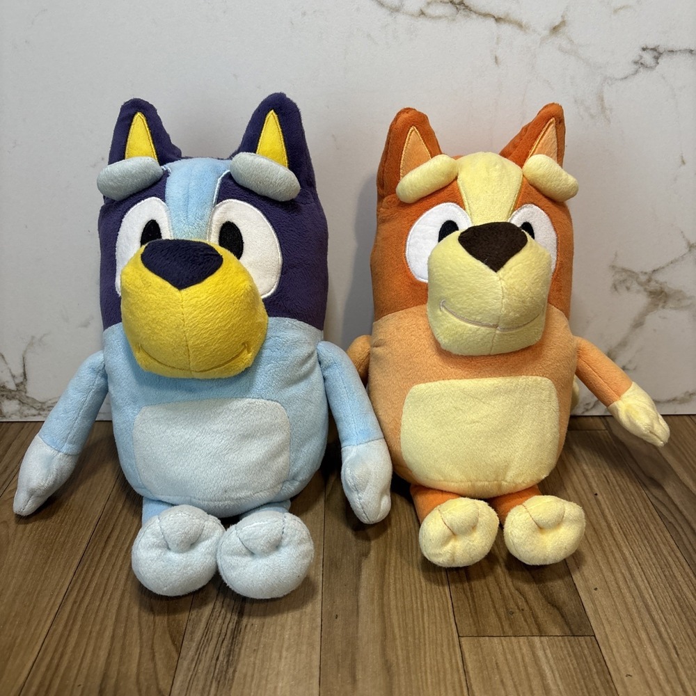 Bluey and Bingo TALKING 12" Plush‎ Stuffed Toys by Moose Set Of 2 Giftable
